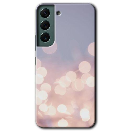 MRCİLETİSİM Samsung Galaxy S22 Plus Kılıf HD Desen Baskılı Arka Kapak + Temperli Cam - Blur Lights