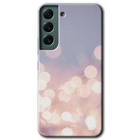 MRCİLETİSİM Samsung Galaxy S22 Plus Kılıf HD Desen Baskılı Arka Kapak + Temperli Cam - Blur Lights