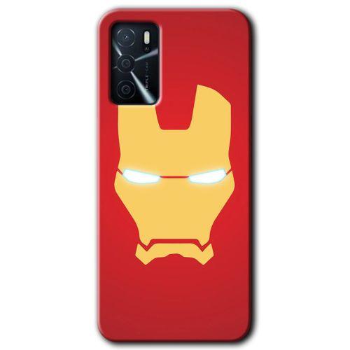 BeRa Aksesuar Oppo A16 Kılıf Baskılı Kapak - İronMan +Tam Kaplayan Mat Seramik