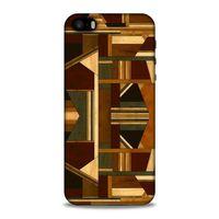 Lopard Apple iPhone SE Uyumlu Kılıf Wood'X (42) Rugged Armor Kılıf Desenli