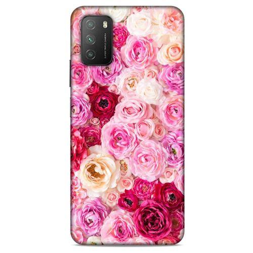 Lopard Xiaomi Poco M3 Uyumlu Kılıf Bahar (47) Crystal Flex Kılıf Güller