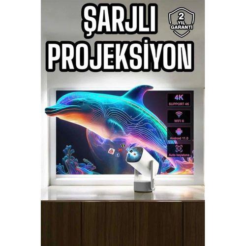 Taşınabilir Sinema Oyun Projektörü Akıllı Projeksiyon Android 11
