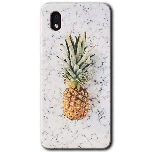 Samsung Galaxy A01 Core Kılıf Baskılı Kapak - Ananas +Tam Kaplayan Mat Seramik
