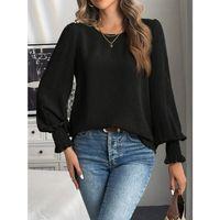 Kadın Uzun Kollu Yuvarlak Yaka Aerobin Bluz