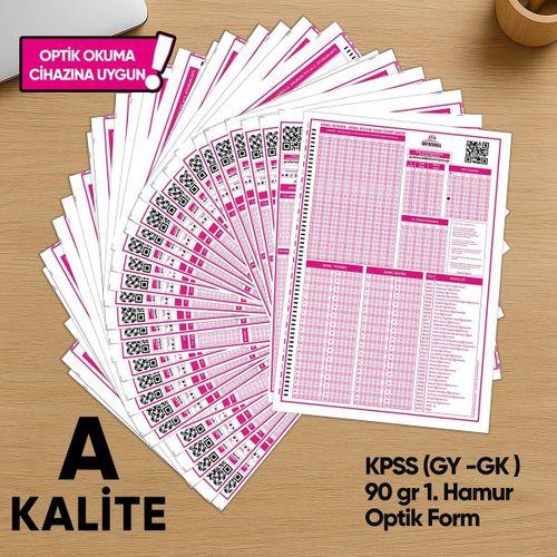 KPSS (GY-GK) Deneme Sınavları İçin 500 Adet (90 GR) Optik Form - Optik Okuma Uyumlu