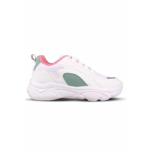 Mp 242-2076, Beyaz Kadın Bağcıklı Spor Ayakkabı