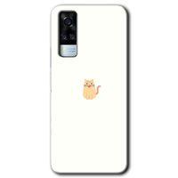 Vivo Y51a Kılıf HD Desen Baskılı Arka Kapak - Cat Minimalism + Kırılmaz Cam