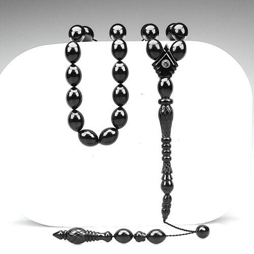 Oltu Taşı Özel Seri  İmame  Baklava Oyma   İşçilikli Tespih