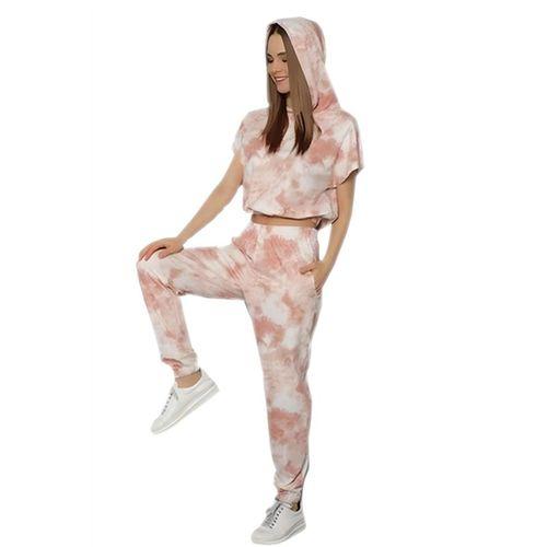 Bayan Somon Krop Kapüşonlu Eşofman Takımı   -  (5633)