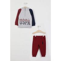 U.S. Polo Assn Lisanslı Grimelanj Erkek Bebek Yaka Fermuarlı Uzun Kol Eşofman Takım
