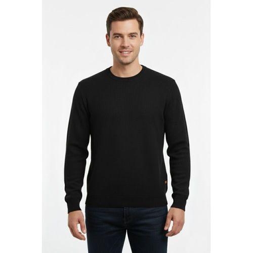 Erkek Sıfır Yaka Kazak Petek Örgü Klasik Kalıp 7002 BGL-ST04928