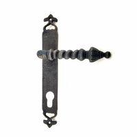 Antika Tarz Dekoratif Pirinç Burma Banyo Kapı Kolu - 247x35 Mm, Oksit