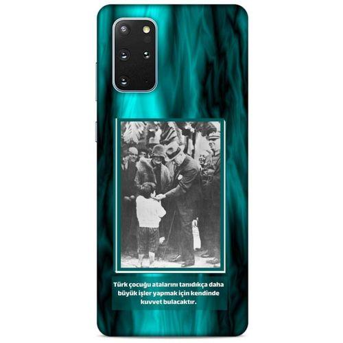 Samsung Galaxy S20 Plus Kılıf Atatürk (9) Kılıf Turkuaz
