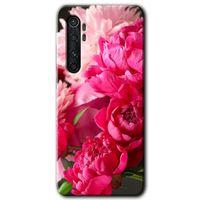 Xiaomi Mi Note 10 Lite HD Baskılı Kılıf + 9D Tam Ekran Koruyucu - Kırmızı Beyaz Gül