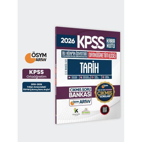 2026 FULLOrtaöğretim KPSS Tarih Kara Kutu ÖSYM Çıkmış Soru Bankası Son 15 Yıl (Sadece Ortaöğretim)