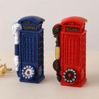 Telefon Kulübesi Dekoratif Reçine Kumbara - Vintage 20x6x6 cm