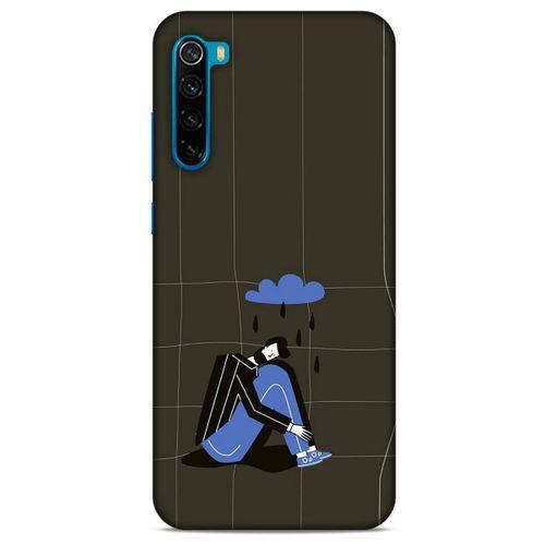 Xiaomi Redmi Note 8T Kılıf Depresyon (33) Hybrid Kılıf Kahve Toz Pembe