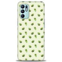 Oppo Reno 6 Kılıf HD Baskılı Kılıf - Minik Avakadolar + Tam Ekran Koruyucu