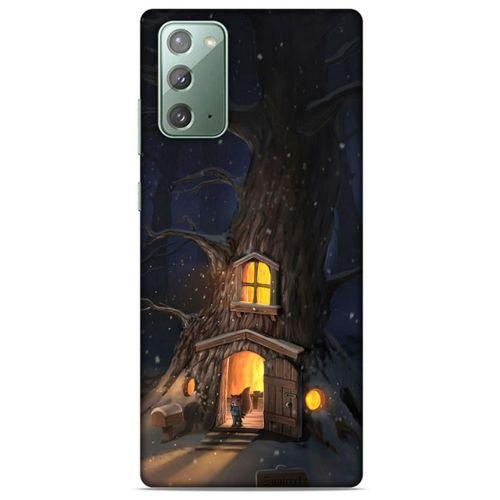 Samsung Galaxy Note 20 Kılıf Snowix (47) Crystal Flex Kılıf Sarı Kahve