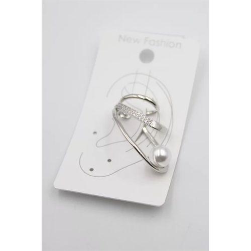 Taşlı Kıkırdak Küpe - Gümüş