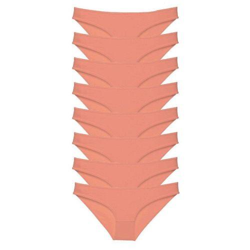 8 Adet Süper Eko Set Likralı Kadın Slip Külot Pudra