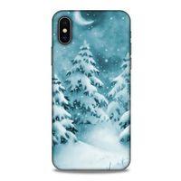 Apple iPhone XS Kılıf Snowix (36) Glitter Kılıf Beyaz Yeşil