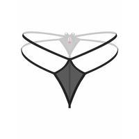 Transparan Siyah Fantazi Külot String