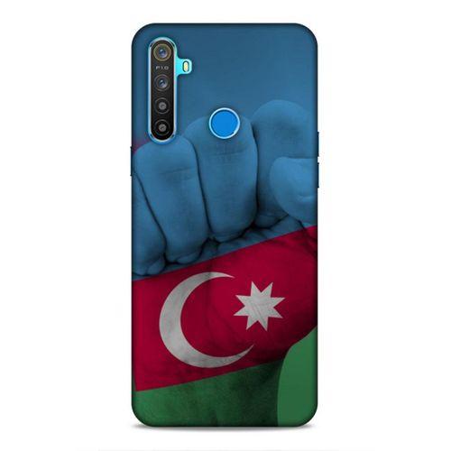 Realme 5i Uyumlu Kılıf Azarbaijan (19) Kılıfları Yumruk Bayrak