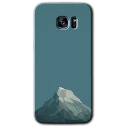 MRCİLETİSİM MRCİLETİSİM Samsung Galaxy S7 Edge Kılıf HD Desen Baskılı Arka Kapak + Temperli Cam - Alone Mountain