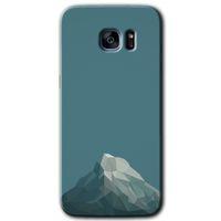 MRCİLETİSİM MRCİLETİSİM Samsung Galaxy S7 Edge Kılıf HD Desen Baskılı Arka Kapak + Temperli Cam - Alone Mountain
