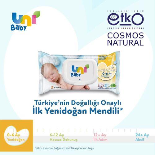 Uni Baby Uni Baby Yenidoğan Islak Havlu Mendil 3Lü 120 Yaprak