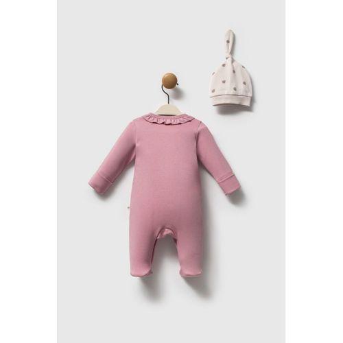 Moi Noi Flowers Şapkalı Tulum MNB1262 Mürdüm