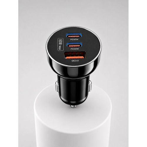 12v 24v Uyumlu 60w Araç İçi Şarj Adaptörü Çoklu Hızlı Şarj Cihazı