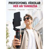 Akıllı Takipli Gimbal Selfie Stick Profesyonel Video Çekim Stabilizatörü Uzayabilir Tripod Bluetooth Kumandalı