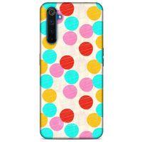 Oppo Realme 6 Kılıf Pastel Renkler (30) Silicone Case Turkuaz Pembe