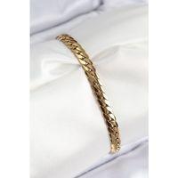 316L Çelik Ezme Zincir Model Gold Renk Kadın Bileklik