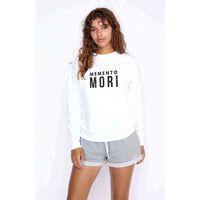 A Series Of Unfortunate Events Memento Mori Baskılı Beyaz Kadın Sweatshirt