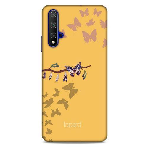 Huawei P Smart S Y8P Kılıf Kelebek Etkisi (46) Core Armor Kılıf Yeşil Sarı