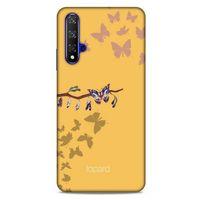 Huawei P Smart S Y8P Kılıf Kelebek Etkisi (46) Core Armor Kılıf Yeşil Sarı