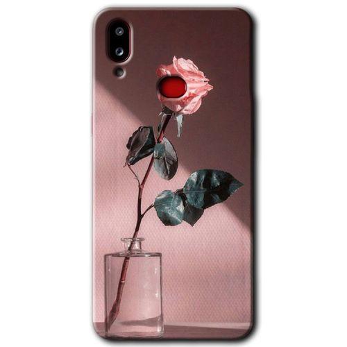 Galaxy A10s Kılıf HD Desen Baskılı Arka Kapak - Retro Gül + Kırılmaz Cam