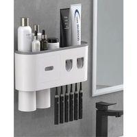 Çok Fonksiyonlu Diş Fırçası Tutucu Otomatik Dispenser Bardaklı Organizer