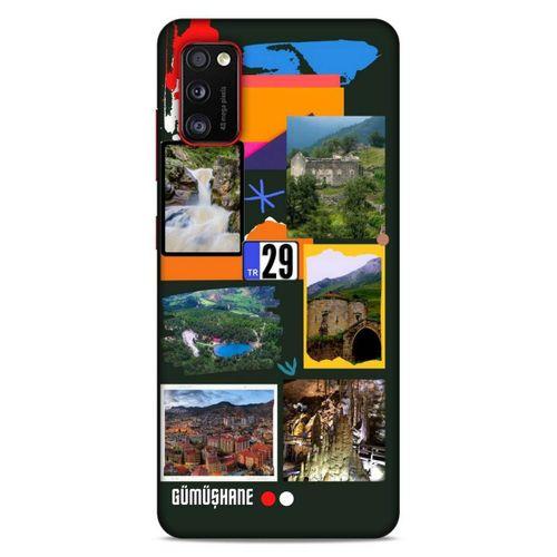Lopard Samsung Galaxy A41 Uyumlu Kılıf Şehirli ※ (29) Gümüşhane Arka Koruma Kılıfı