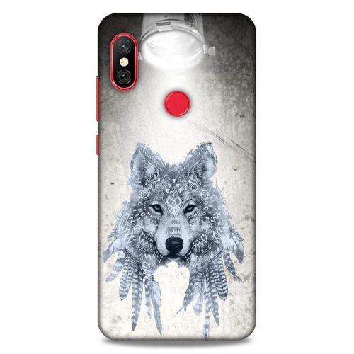 Lopard Xiaomi Redmi Note 6 Pro Uyumlu Kılıf Tattoo's (48) Bumper Kılıf Kızılderili Kurt