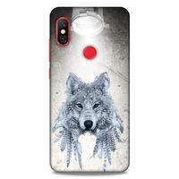 Lopard Xiaomi Redmi Note 6 Pro Uyumlu Kılıf Tattoo's (48) Bumper Kılıf Kızılderili Kurt