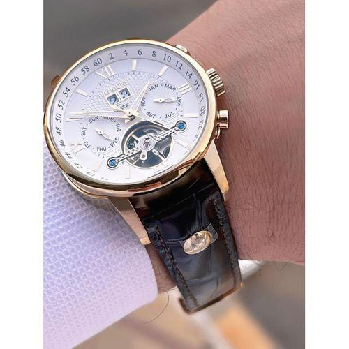 Raymond Nişan Ve Damatlara Özel Deri Kordon 2 Yıl Garantili Otomatik Erkek Kol Saati+Bileklik RMD.M3