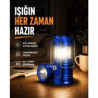 Güneş Enerjili Katlanabilir Kızaklı Kamp Feneri – Usb Şarjlı, Çok Yönlü Ve Dayanıklı Tasarım