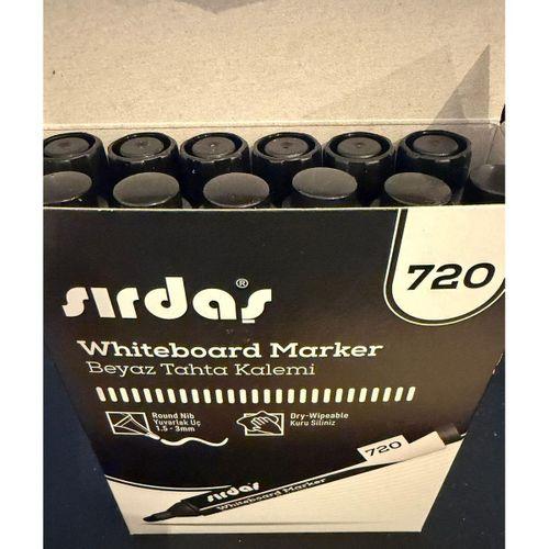 Sırdaş Beyaz Tahta Kalemi 12'li Paket Siyah 720