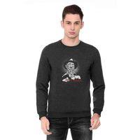 Freddy Krueger Baskılı Füme Antrasit Erkek Sweatshirt