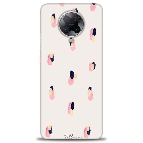 Xiaomi Redmi K30 Pro Kılıf HD Baskılı Kılıf - Pembe Lacivert + Tam Ekran Koruyucu