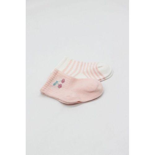 Bistyle Bistyle Little Girl Penye Soket Çorap 2li 10139 Pembe Ekru